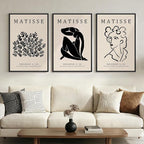 Framed Matisse Canvas Wall Art for Living Room, Modern Aesthetic Pictures for by Cuspin