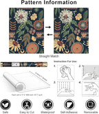 Simon&Siff Boho Peel and Stick Wallpaper, 17.3" x 480" Blue Sun Floral Retro - Image 7