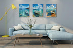 Ocean Seascape Wall Art Nautical Boat on Beach Canvas Picture Framed Art - Image 7