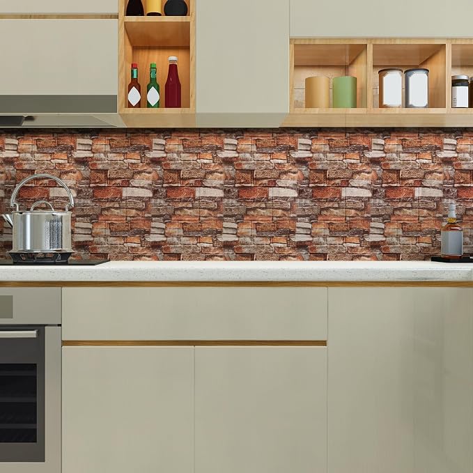 20PCS 3D Wall Panels Peel and Stick Foam, Self-Adhesive Decorative 3D Brick - Image 4