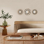 Retro Gold Mirrors for Wall Pack of 3. Round Mirrors. Decorative Mirrors.Small - Image 2