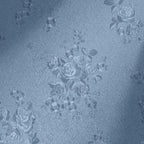 Erfoni 394"x17.7" Grey Blue Floral Embossed Wallpaper by Erfoni