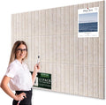 Large Cork Bulletin Board for Wall 48"x36", 12 Pack Felt Slat Wall Panel Tiles by Kciplab