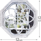 ZOLAPI 2 PCS Octagon Wall-Mounted Mirrors, Vintage Farmhouse Mirror - Image 7