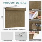 VEELIKE 15.7''x354'' Gold Brown Grasscloth Wallpaper Textured Woven Grass Cloth - Image 9