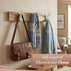 Rustic Cast Iron Coat Hooks Antique White, Wall Mounted, Farmhouse Decorative - Image 5