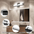 OOWOLF 2Pack 17.3Inch Black Vanity Light Fixture - Image 8