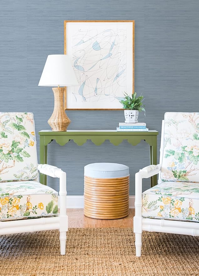 NuWallpaper x Society Social Classic Faux Grasscloth Peel and Stick Wallpaper - Image 4