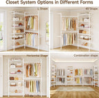 L2 Wall Mounted Closet System, Industrial Pipe Clothing Rack Clothes Racks - Image 5