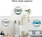 CHYLIN Wall Clock Beach Decor 12 Inch Coastal Nautical Ocean Clocks - Image 3