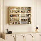 HOMCOM 5-Tier Display Cabinet, Glass Door Cabinet - Image 8
