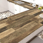 WESTICK Brown Wood Counter Top Peel and Stick Waterproof Wood Contact Paper - Image 4