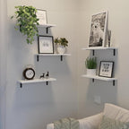 DOLLFIO Floating Shelves, 5 Sets Wall Shelves, Wooden Floating Shelves - Image 7