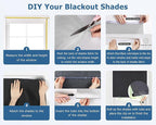 LazBlinds 100% Blackout Roller Shades, No Tools No Drill Cordless Blinds - Image 4