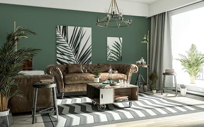 Dimoon 590''x23.6'' Green Peel and Stick Wallpaper Contact Paper Modern Self - Image 6