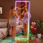 Hasipu 71"x24" LED RGB Bluetooth Full Length Mirror - Image 3
