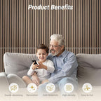 TONOR Dual-Layer Thickened Acoustic Wood Wall Panels Self Adhesive, 4 Pack - Image 5