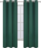LEMOMO Dark Green Thermal Blackout Curtains/42 x 95 Inch/Set of 2 Panels Room - Image 2