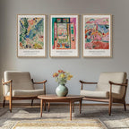 Large Framed Matisse Wall Art for Living room, 3 Piece Colorful Abstract Canvas - Image 2