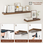 Vivelove 12 Inch Deep Floating Shelves - Image 8