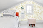 Froluya Cream White and Gold Floral Wallpaper Peel and Stick Wallpaper - Image 9