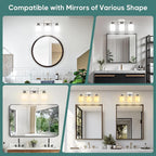 Ascher Bathroom Light Fixtures, 3-Light Vanity Light Over Mirror, Brushed - Image 8