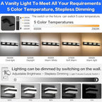 SOLFART Bathroom Vanity Lights, Adjustable Black Matt Black Vanity Light - Image 2