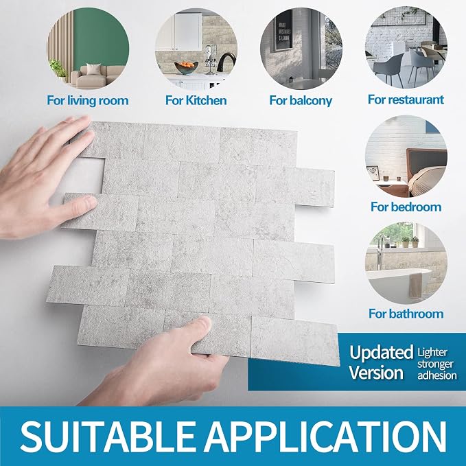 Art3d 10-Pack Peel and Stick Backsplash Wall Tile - Image 4
