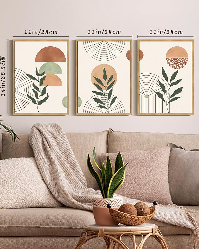 PHOPAGO Boho Wall Art Sage Plant Botanical Bohemain Framed Wall Printing - Image 9