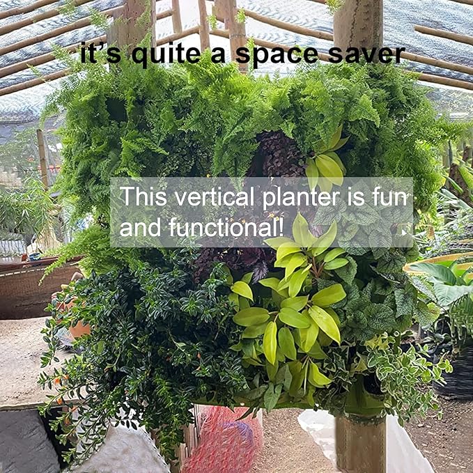 ZOENHOU 2 Pack Total 36 Roomy Pockets Green Vertical Garden Planter, - Image 4