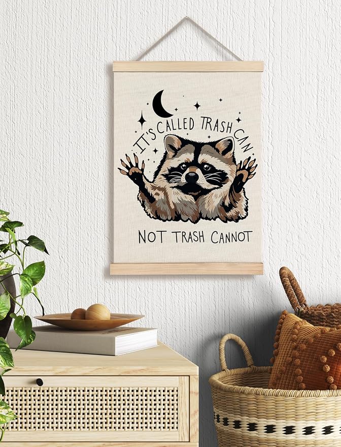 Foritho Funny Motivational Raccoon Poster Wall Art Framed, Gifts - Image 2
