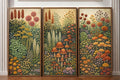 Framed Canvas Wall Art Set of 3 Vintage Botanical Mushroom Prints 16x24 Inch by NCYEL