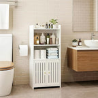 HAYOFAMY Bathroom Storage Cabinet, 4-Tier White Floor Cabinet Freestanding - Image 2