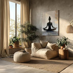 GELDSTEI Framed Zen Wall Art, Modern Yoga Girl Canvas Painting, Tranquil - Image 3