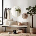 WallBeyond 20 inch Round Mirror Gold Circle Wall Mirror - Image 4