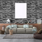 Jeweluck Grey Brick Wallpaper Peel and Stick Wallpaper 17.7inch×118.1inch Faux - Image 8