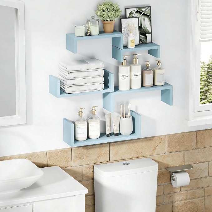 SRIWATANA Floating Shelves for Wall, Wall Shelves for Bathroom, Living Room - Image 3