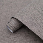 Yancorp 10ft Textured Fabric Wallpaper Faux Grasscloth Light Brown Peel and by YancorpHomeDecor