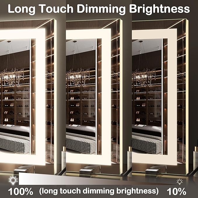 FENNIO Vanity Mirror with Lights，20"x23" Lighted Makeup Mirror, Large Makeup - Image 4