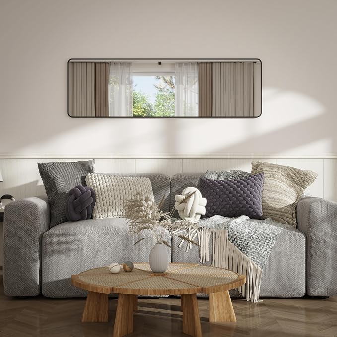 Full Length Door Mirror 14x48, Metal Frame - Image 4