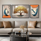 Cuspin Modern Luxury Large Wall Art Set of 3 Bright Style Abstract Paintings - Image 3