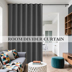 RYB HOME Extra Wide 100% Blackout Patio Door Curtain 96 inch Long, Grommet Room - Image 5