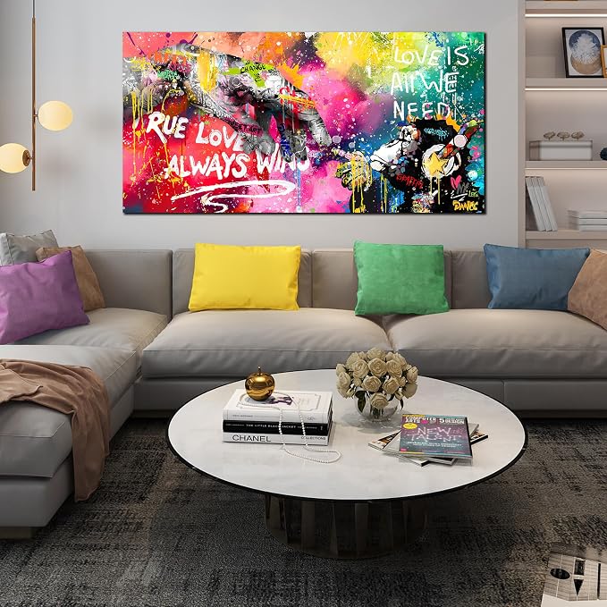 Graffiti Canvas Wall-Art for Living Room Large Size - Image 4