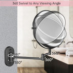 FUNTOUCH 5000mAh Rechargeable Wall Mounted Lighted Makeup Vanity Mirror - Image 5