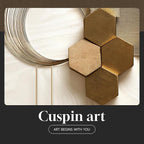 Large Modern Elegant Gold Framed Luxury Wall Art, 3 Piece Bright Glam Art - Image 7