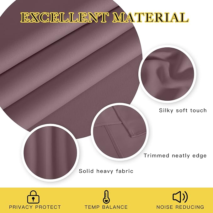 NICETOWN Blackout Small Window Curtain 54 inches Length - Image 4