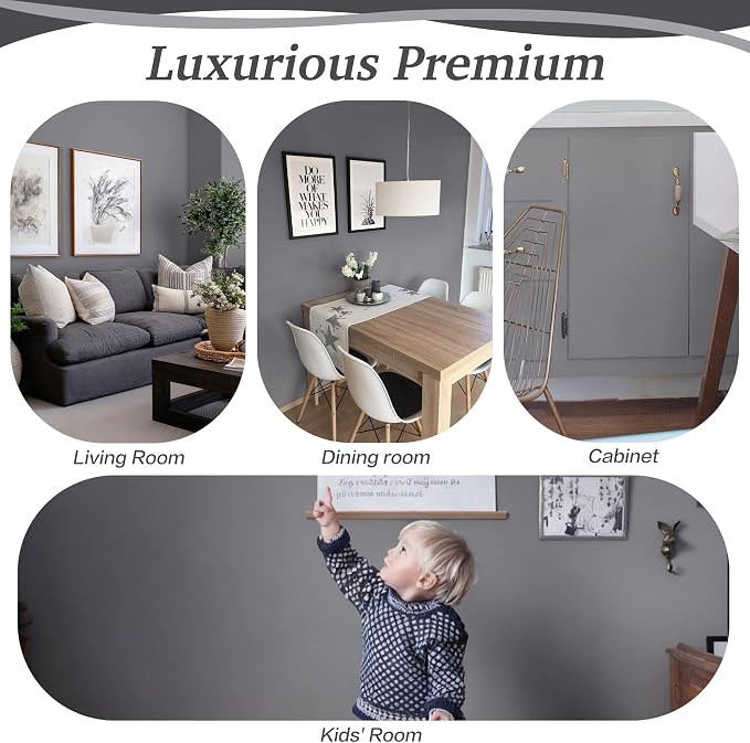 Dimoon 17.7''x236'' Peel and Stick Wallpaper Grey Contact Paper - Image 8