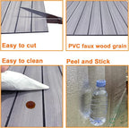 YLL YLL PVC Slat Wall Panel Peel and Stick 118"x 15.7" Faux Grey Wood Grain - Image 6