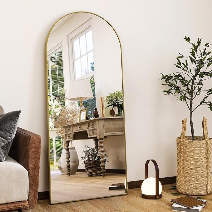 HARRITPURE 56"x21"Full Length Mirror Arch Floor Mirrors by HARRITPUREHome
