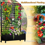 MTART Metal Planter Box with Trellis, 72.1"x47.2"x16" Galvanized Raised Garden - Image 4